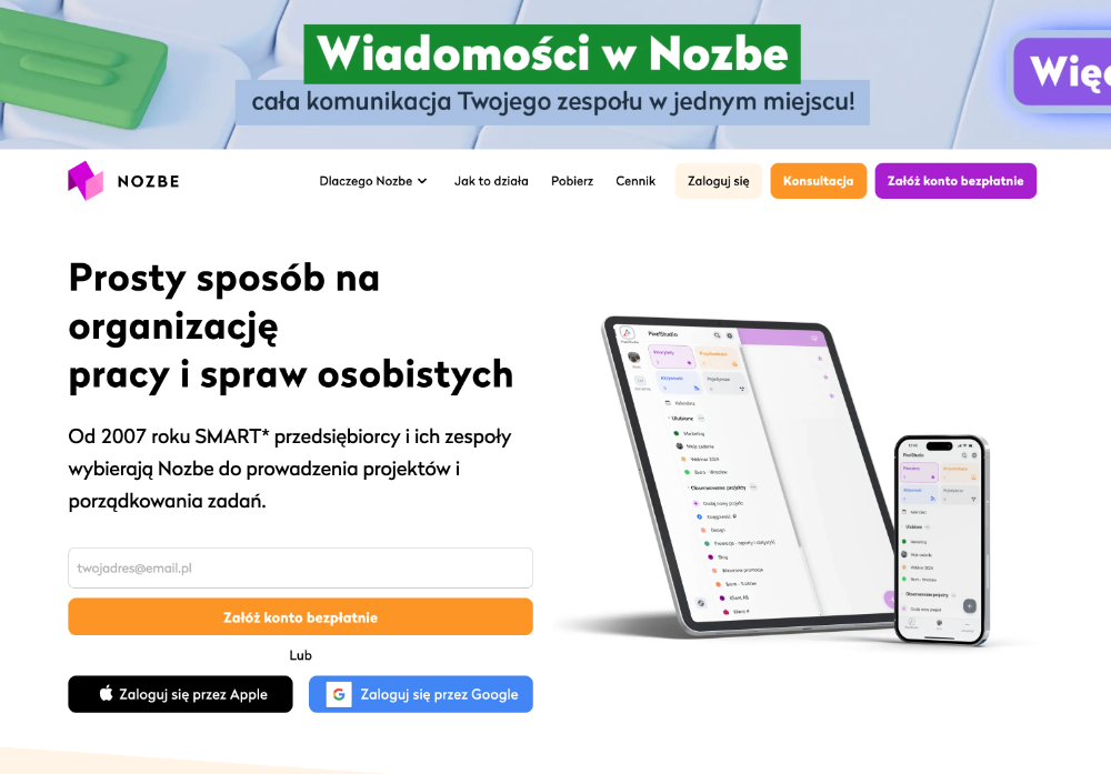 Nozbe – czy warto korzystać z tej platformy GTD? Czy podnosi wydajność pracy? Sprawdzamy
